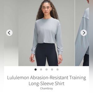 Lululemon Abrasion-Resistant Training Long-Sleeve Shirt
Chambray